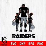 Las Vegas Raiders 3 Father and son Rugby SVG DXF EPS PNG FILE,NFL SVG, Father day Digital Download,Instant Download, Silhouette