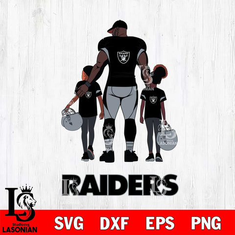Las Vegas Raiders 3 Father and son Rugby SVG DXF EPS PNG FILE,NFL SVG, Father day Digital Download,Instant Download, Silhouette