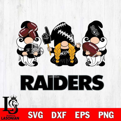 Las Vegas Raiders 3 Gnomes Football Svg Eps Dxf Png File, Digital Download, Instant Download