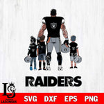 Las Vegas Raiders 4 Father and son Rugby SVG DXF EPS PNG FILE,NFL SVG, Father day Digital Download,Instant Download, Silhouette