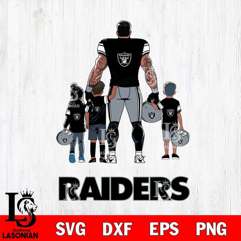 Las Vegas Raiders 4 Father and son Rugby SVG DXF EPS PNG FILE,NFL SVG, Father day Digital Download,Instant Download, Silhouette