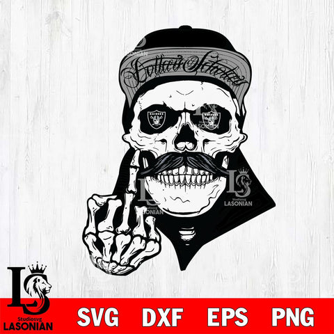 Las Vegas Raiders Badass Skull PNG SVG