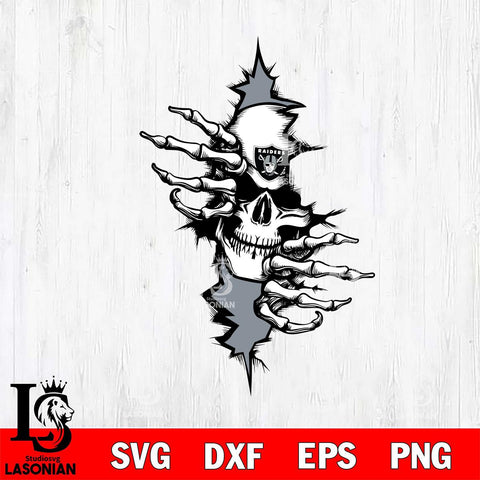 Las Vegas Raiders Badass Skull SVG