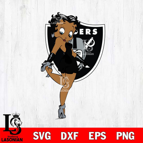 Las Vegas Raiders Betty Boop Girl Fan SVG Svg Eps Dxf Png File, Digital Download, Instant Download
