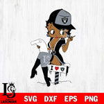 Las Vegas Raiders Betty Boop Sexy Fan SVG Svg Eps Dxf Png File, Digital Download, Instant Download