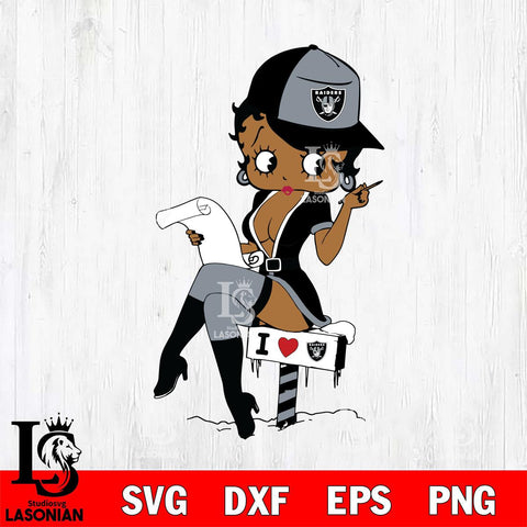Las Vegas Raiders Betty Boop Sexy Fan SVG Svg Eps Dxf Png File, Digital Download, Instant Download