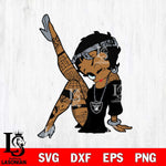 Las Vegas Raiders Betty Boop Tattoo Girl SVG Svg Eps Dxf Png File, Digital Download, Instant Download