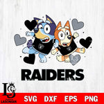 Las Vegas Raiders Bluey & Bingo 10 Svg Eps Dxf Png File, NFL svg, Digital Download, Instant Download