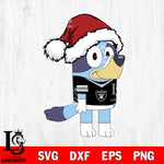 Las Vegas Raiders Bluey Cartoon Christmas Svg Eps Dxf Png File, Digital Download, Instant Download