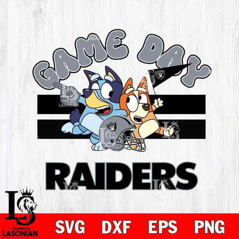 Las Vegas Raiders Bluey Chilli  Game day NFL Svg Eps Dxf Png File, Digital Download, Instant Download