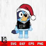 Las Vegas Raiders Bluey Dog Christmas Svg Eps Dxf Png File, Digital Download, Instant Download