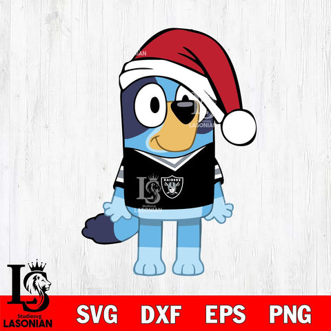 Las Vegas Raiders Bluey Dog Christmas Svg Eps Dxf Png File, Digital Download, Instant Download