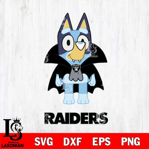 Las Vegas Raiders Bluey Dracula Halloween Svg Eps Dxf Png File, Digital Download, Instant Download