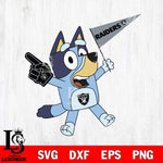 Las Vegas Raiders Bluey Flag NFL Football Svg Eps Dxf Png File, Digital Download, Instant Download