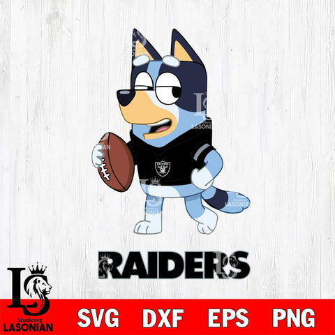 Las Vegas Raiders Bluey Football Sport Svg Eps Dxf Png File, Digital Download ,Instant Download, Cricut File