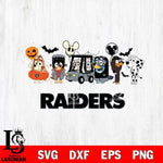 Las Vegas Raiders Bluey Halloween Svg Eps Dxf Png File, Digital Download, Instant Download