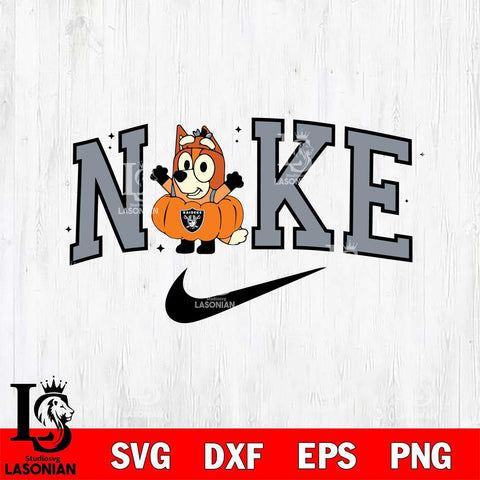 Las Vegas Raiders Bluey Halloween Nike Nfl Svg Eps Dxf Png File, Digital Download, Instant Download