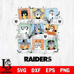 Las Vegas Raiders Bluey Halloween Sport Svg Eps Dxf Png File, Digital Download, Instant Download