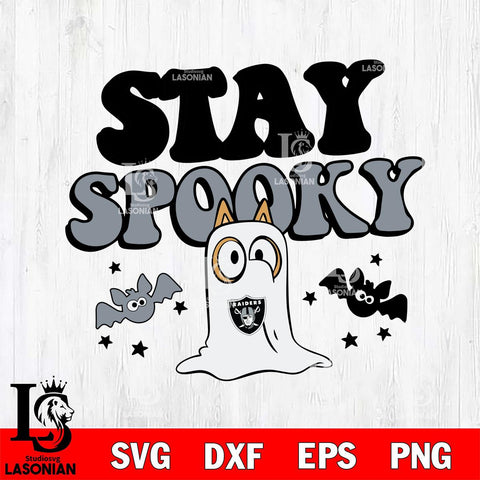 Las Vegas Raiders Bluey Halloween Stay Spooky Svg Eps Dxf Png File, Digital Download, Instant Download