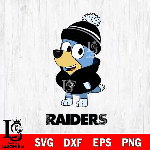 Las Vegas Raiders Bluey Hoodie Sport Svg Eps Dxf Png File, Digital Download ,Instant Download, Cricut File
