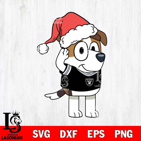 Las Vegas Raiders Bluey Jack Christmas Svg Eps Dxf Png File, Digital Download, Instant Download