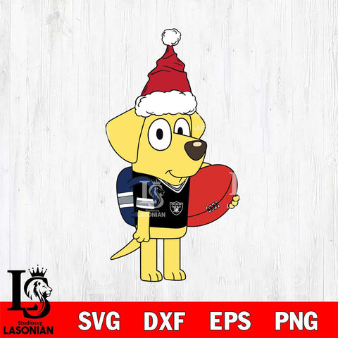 Las Vegas Raiders Bluey Lucky Christmas Svg Eps Dxf Png File, Digital Download, Instant Download