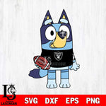 Las Vegas Raiders Bluey NFL 2 Svg Eps Dxf Png File, Digital Download, Instant Download