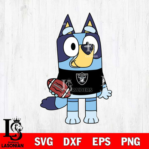 Las Vegas Raiders Bluey NFL 2 Svg Eps Dxf Png File, Digital Download, Instant Download