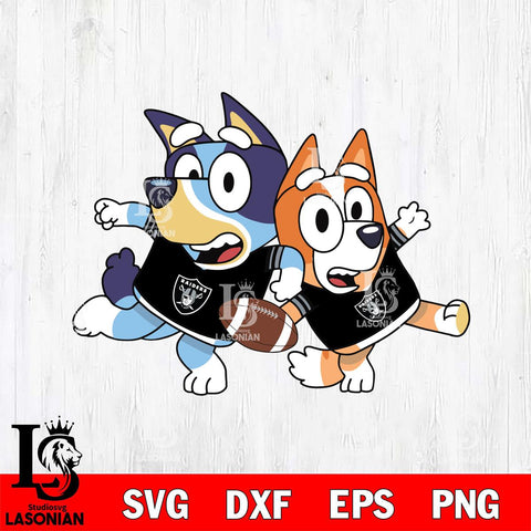 Las Vegas Raiders Bluey NFL Svg Eps Dxf Png File, Digital Download, Instant Download