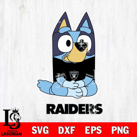 Las Vegas Raiders Bluey Styles Football Cricut Files,Bluey Svg file,Digital Download ,Instant Download
