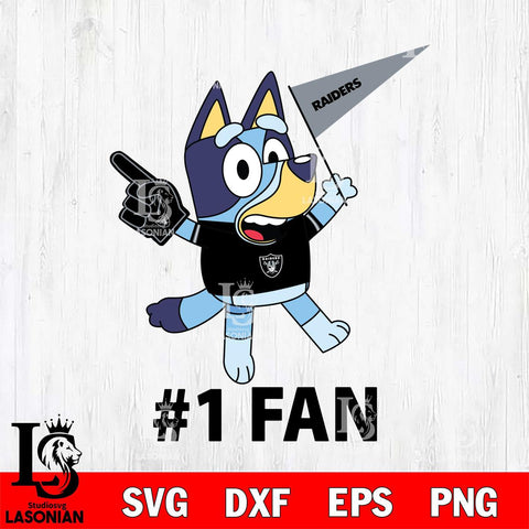 Las Vegas Raiders Bluey #1 Fan Cricut Files,Bluey Svg file,Digital Download ,Instant Download