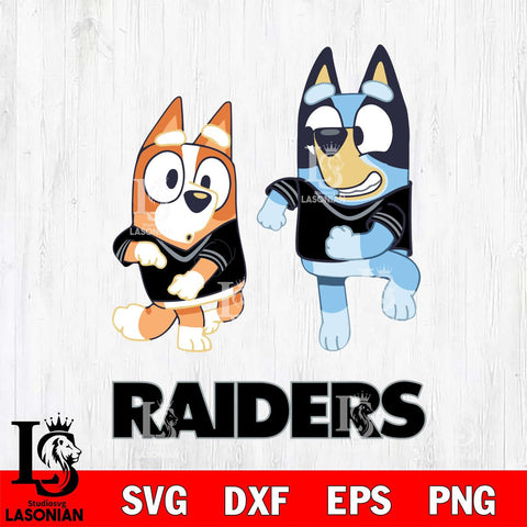 Las Vegas Raiders Bluey with Chilli Dance Svg Eps Dxf Png File, Digital Download, Instant Download