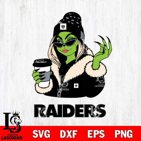 Las Vegas Raiders Boujee Grinch Girls Christmas Svg Eps Dxf Png File,Cricut svg files, Digital Download, Instant Download