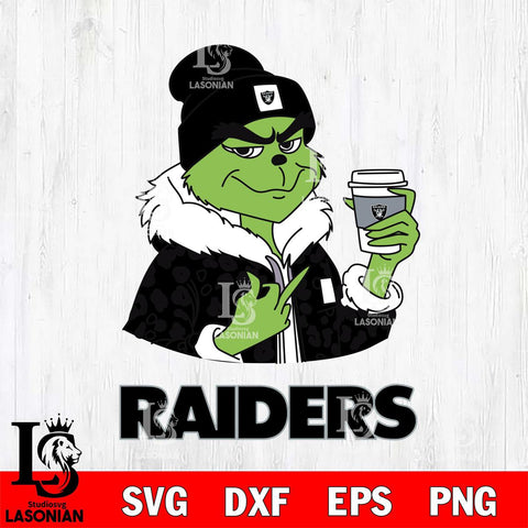 Las Vegas Raiders Boujee Grinch Leopard Christmas Svg Eps Dxf Png File,Cricut svg files, Digital Download, Instant Download