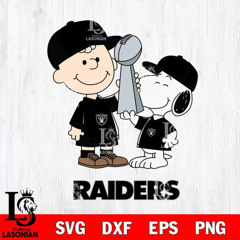 Las Vegas Raiders Charlie Brown and Snoopy Champions Svg Eps Dxf Png File, NFL svg , Digital Download , Instant Download, Cricut File
