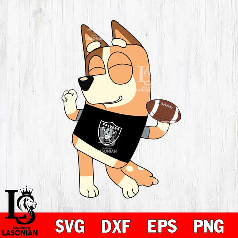 Las Vegas Raiders Chilli bluey NFL Svg Eps Dxf Png File, Digital Download, Instant Download