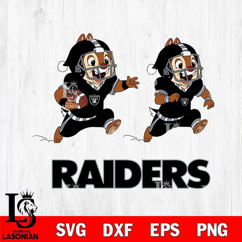 Las Vegas Raiders Chip & Dale Football Cricut,Christmas SVG DXF EPS PNG FILE, Digital Download,Instant Download, Silhouette