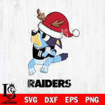 Las Vegas Raiders Christmas Bluey Santa Claus Svg Eps Dxf Png File,Cut Svg Files, Digital File, Sublimation