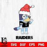 Las Vegas Raiders Christmas Bluey Say Hi Svg Eps Dxf Png File,Cut Svg Files, Digital File, Sublimation