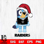 Las Vegas Raiders Christmas Bluey Sport Svg Eps Dxf Png File,Cut Svg Files, Digital File, Sublimation
