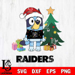 Las Vegas Raiders Christmas Bluey Tree Sport Svg Eps Dxf Png File,Cut Svg Files, Digital File, Sublimation