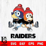 Las Vegas Raiders Christmas Bluey & Bingo Sit Svg Eps Dxf Png File,Cut Svg Files, Digital File, Sublimation