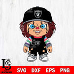 Las Vegas Raiders Chucky Football Horror Halloween Svg Eps Dxf Png File, Digital Download, Instant Download
