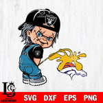 Las Vegas Raiders Chucky Piss On Denver Broncos Svg Eps Dxf Png File, Digital Download, Instant Download