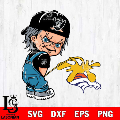 Las Vegas Raiders Chucky Piss On Denver Broncos Svg Eps Dxf Png File, Digital Download, Instant Download