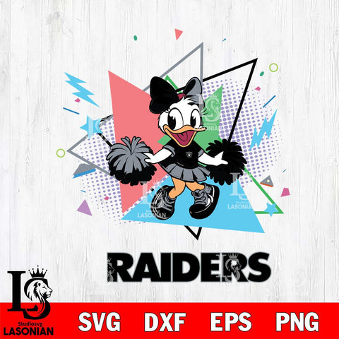 Las Vegas Raiders Cute Daisy Duck Cheerleader SVG DXF EPS PNG FILE, Disney Father day File Cut,Digital Download,Instant Download,Disney Svg Files
