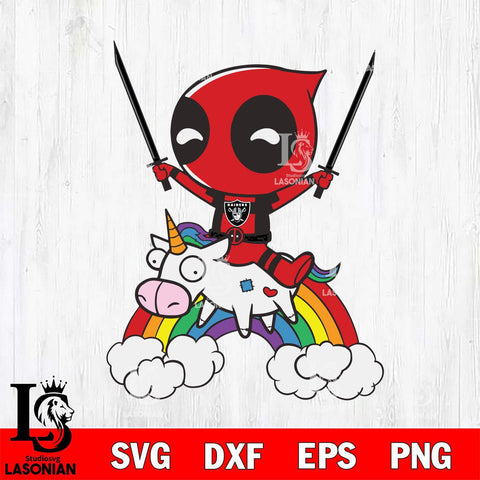 Las Vegas Raiders Cute Deadpool Rainbow Svg Eps Dxf Png File, Digital Download, Instant Download