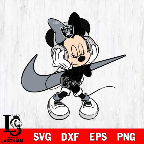 Las Vegas Raiders Cute Minnie Mouse Dancing Svg Eps Dxf Png File, Digital Download, Instant Download