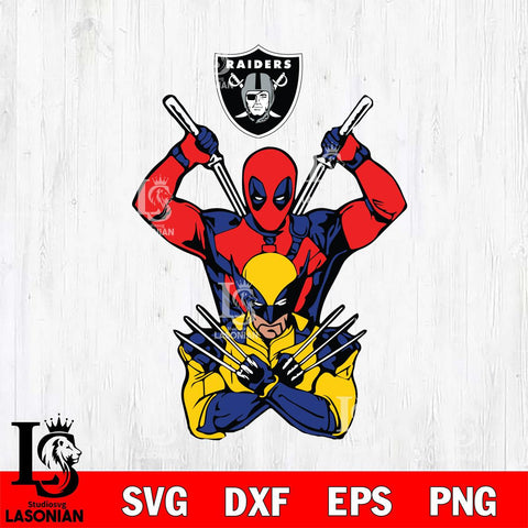 Las Vegas Raiders Deadpool Wolverine 2 Svg Eps Dxf Png File, Digital Download, Instant Download