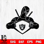 Las Vegas Raiders Deadpool heart sport Svg Eps Dxf Png File, Digital Download, Instant Download